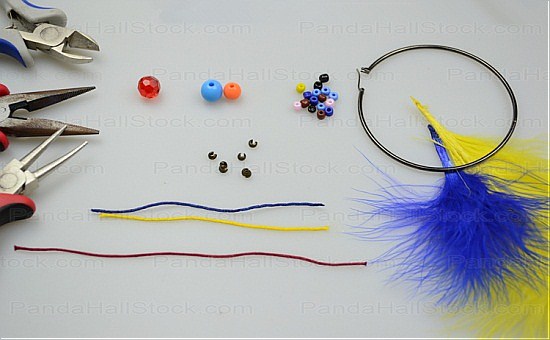How to make feather earrings material